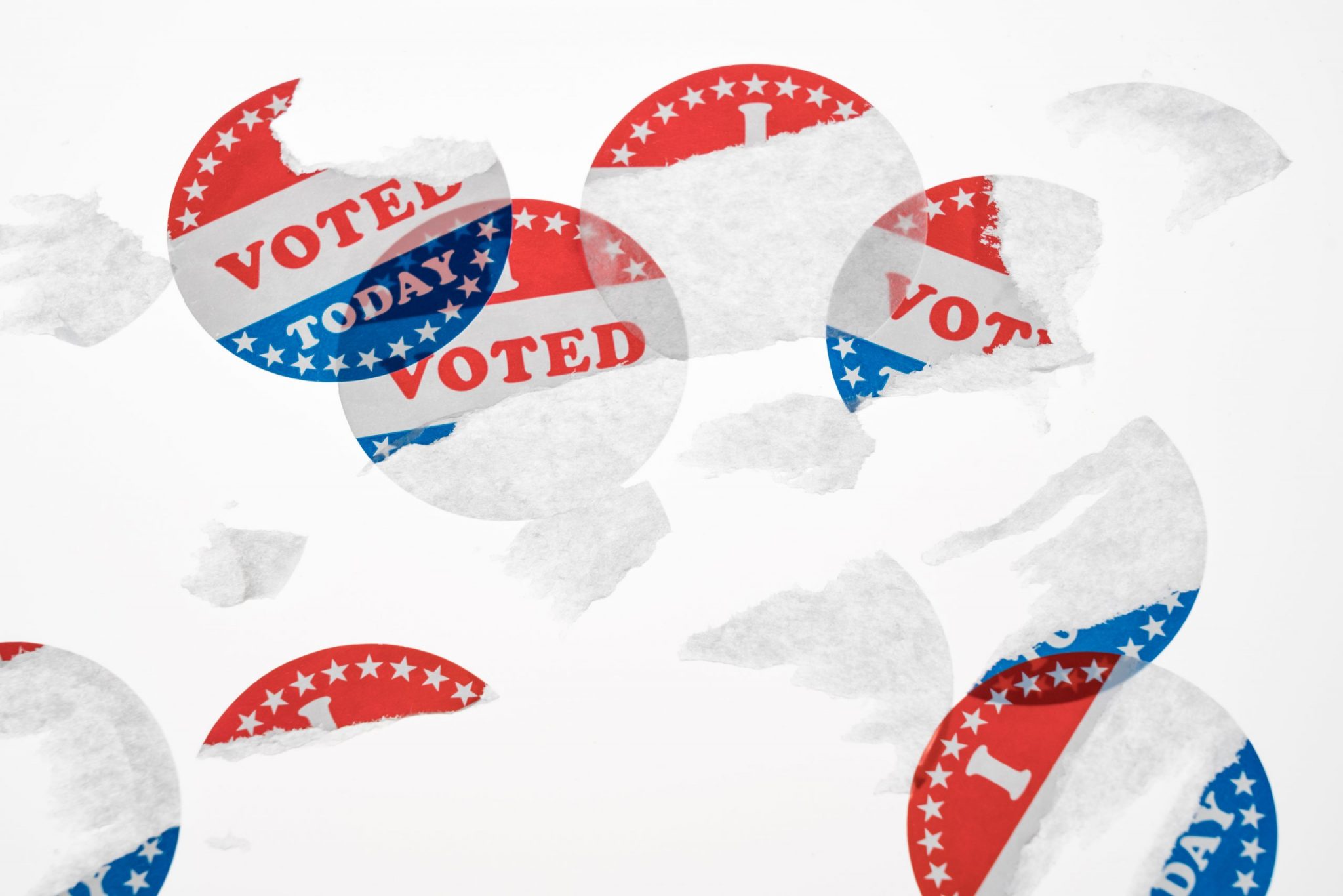 torn i voted stickers