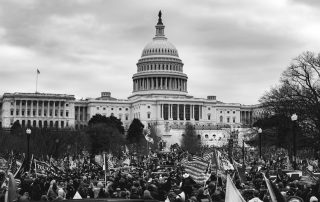 Crowds in front of the U.S. Capitol on January 6, 2021