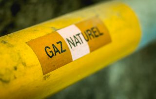 yellow gas pipeline on which is written in French - natural gas in france