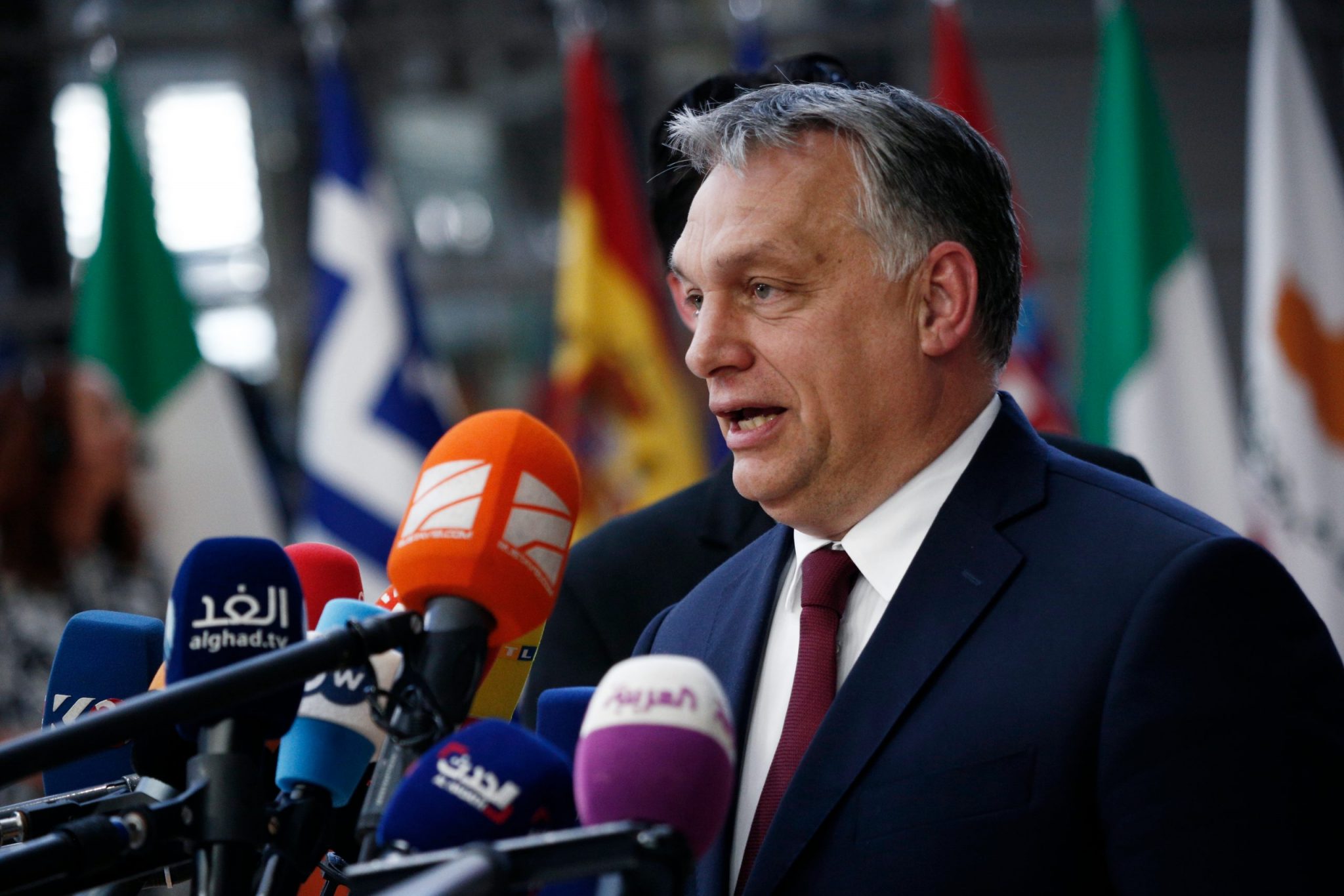 Brussels, Belgium on Jun. 28, 2018.Prime Minster of Hungary Victor Ornab arrives for a meeting with European Union leaders.