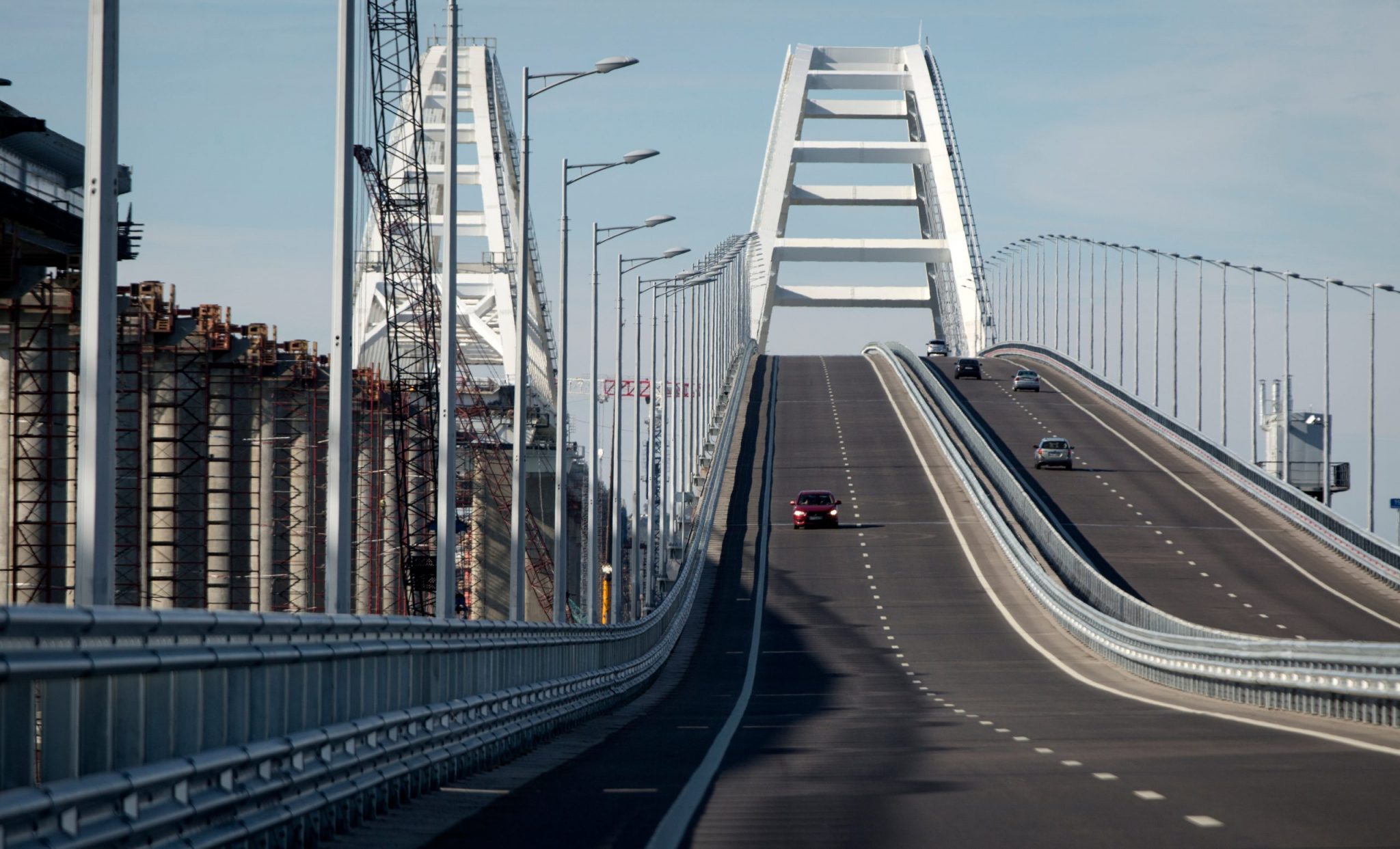 Crimea. Bridge across the Kerch Strait. Russia.
