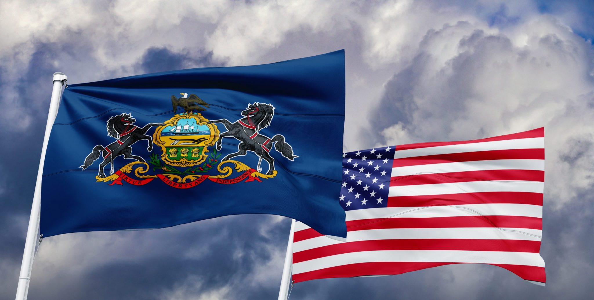 Flag of Pennsylvania state united states of america