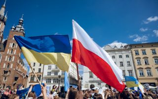 CRAKOW. POLAND. May 15, 2022 Rally in Poland in support of Ukraine