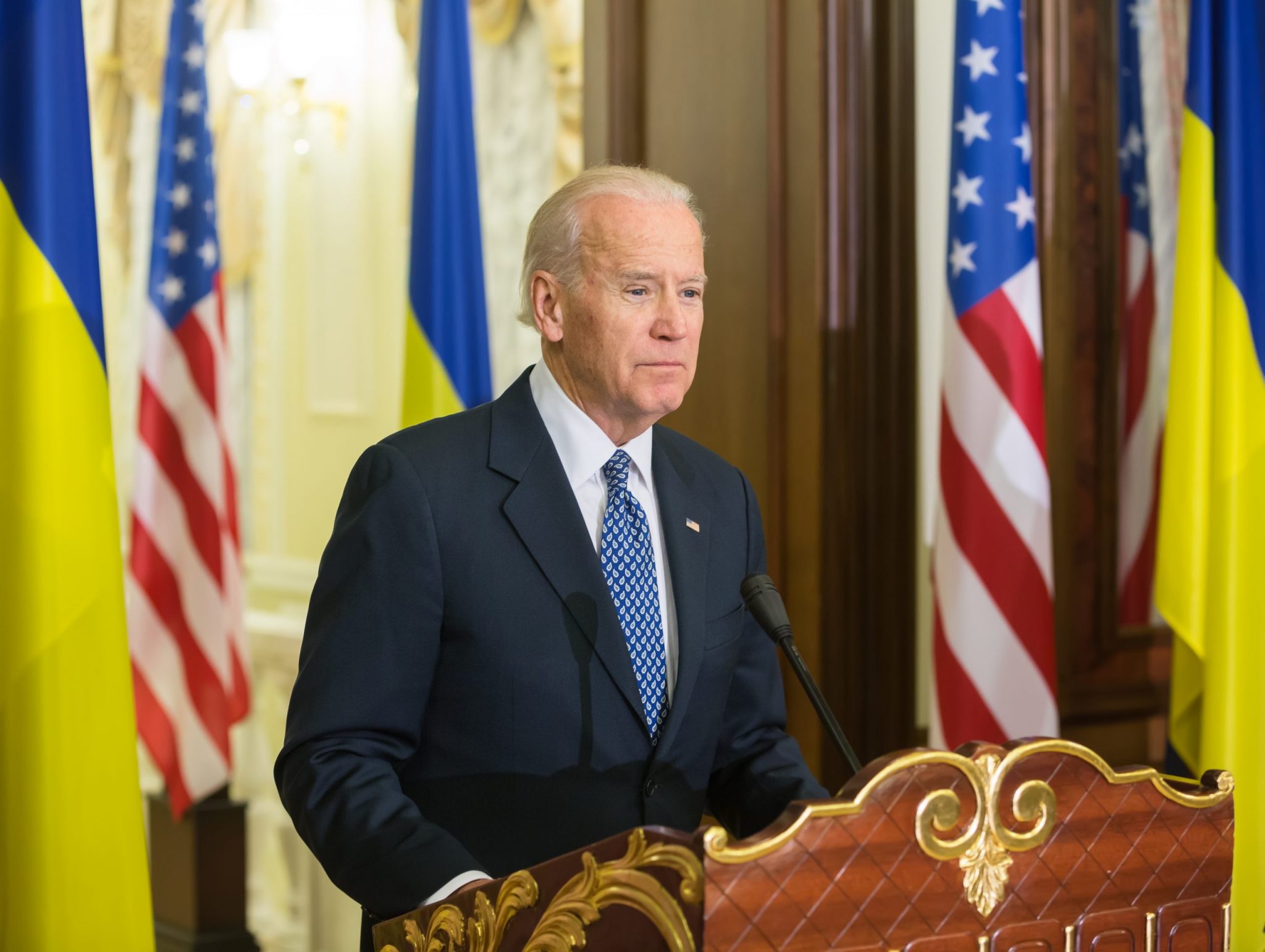 KIEV, UKRAINE - Dec 07, 2015: Vice president of USA Joe Biden during an official visit to Kiev, Ukraine