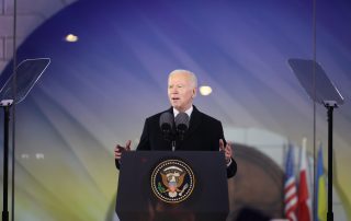 02.21.2023 Warsaw, poland, Joe Biden US President's visit to Warsaw and Kiev. February 2023.