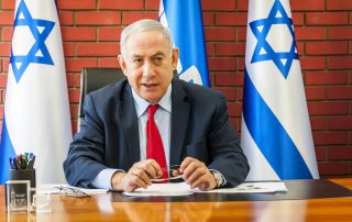 TEL AVIV, ISRAEL. August 14, 2019. Prime minister of Israel meeting with journalists