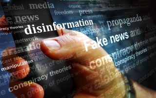 abstract depiction of disinformation