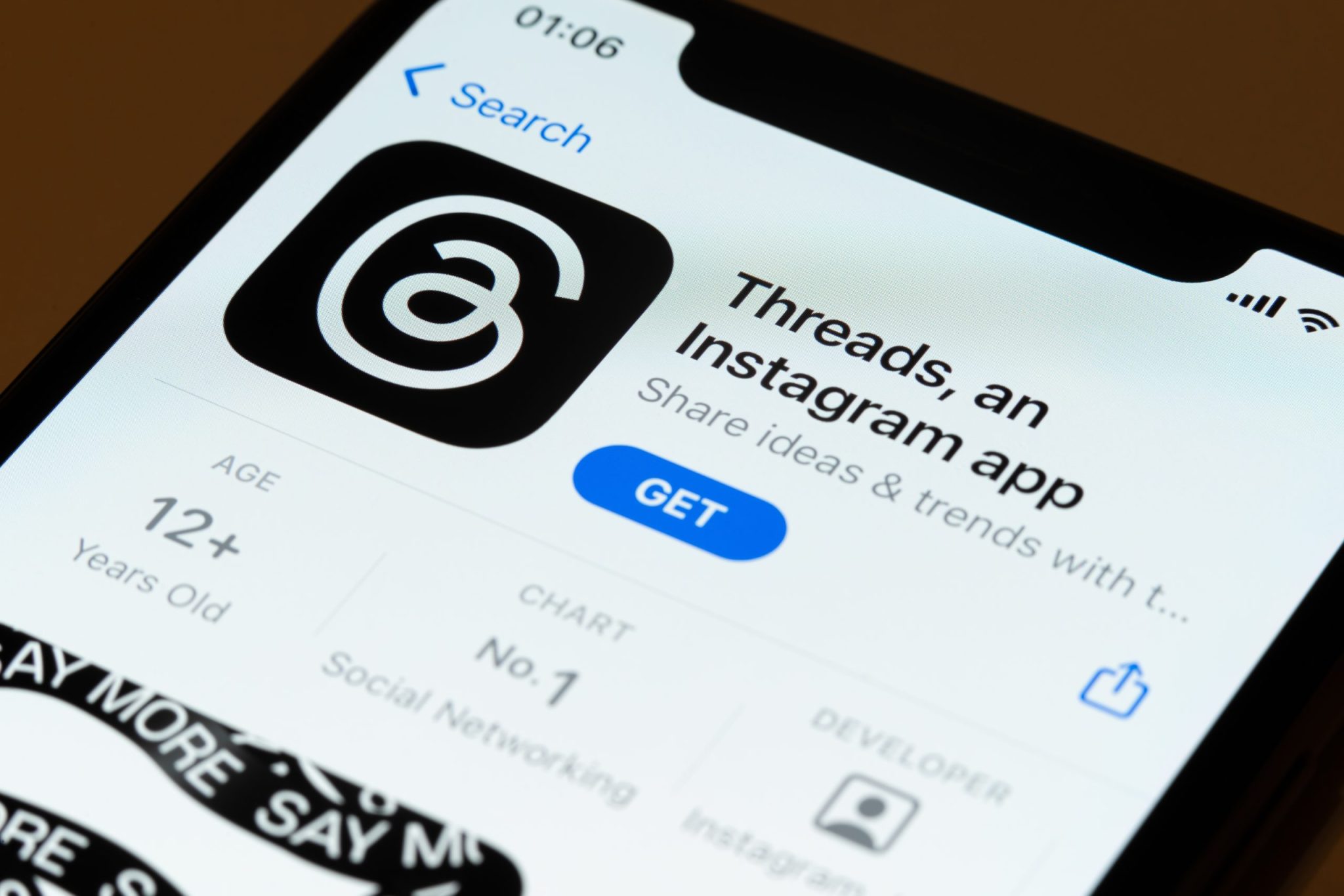 Threads, an Instagram app social media ready to download from App Store. new social network Threads application by Meta Platforms is Twitter competitor. illustrative editorial. July 7, Kyiv, Ukraine